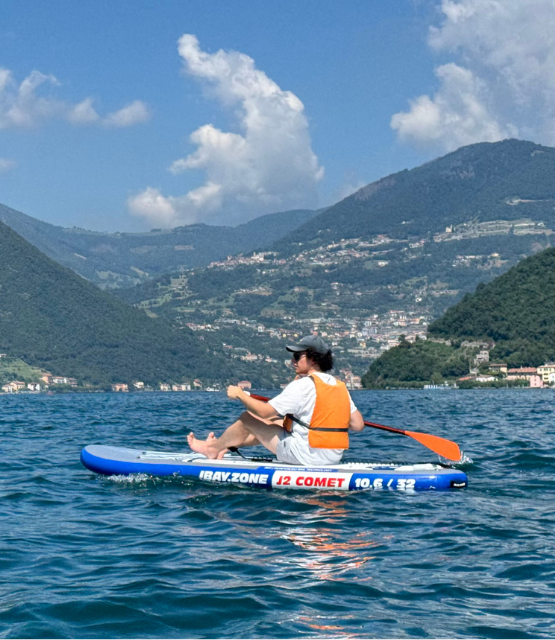 Arthur on a SUP