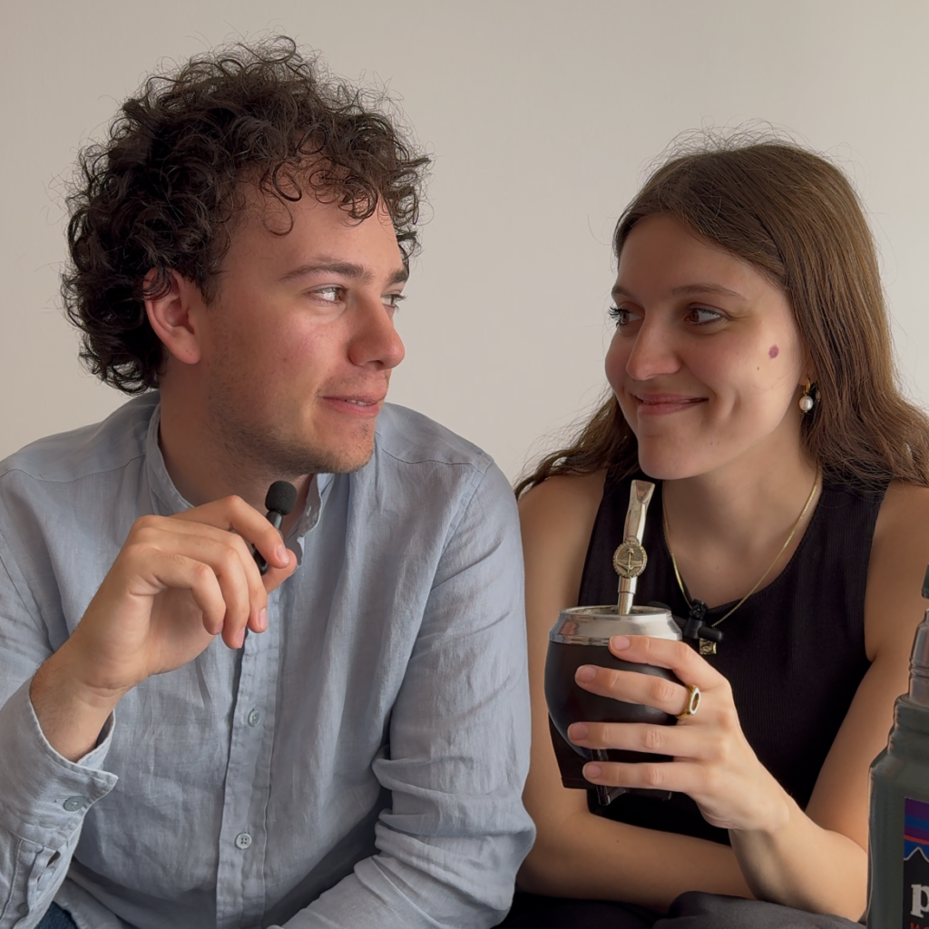 Catu & Arthur filming a video for Yerbcaffe