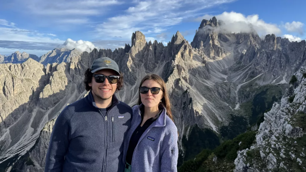 catu & Arthur in front of casino di misusing mountains
