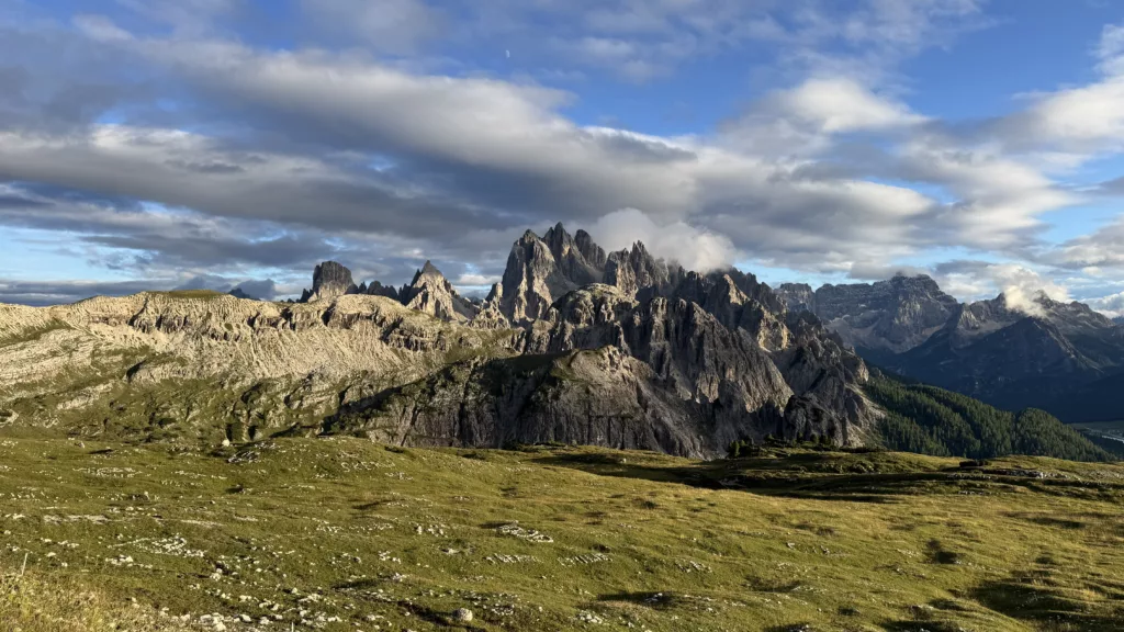 The view from our parking spot in Rifugio Auronzo