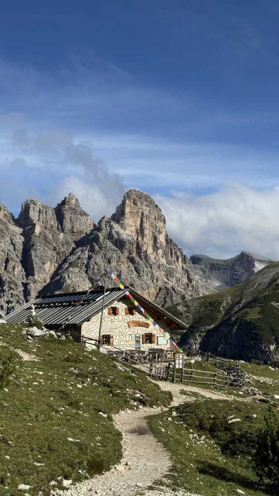 a nice refugio at the tre cime