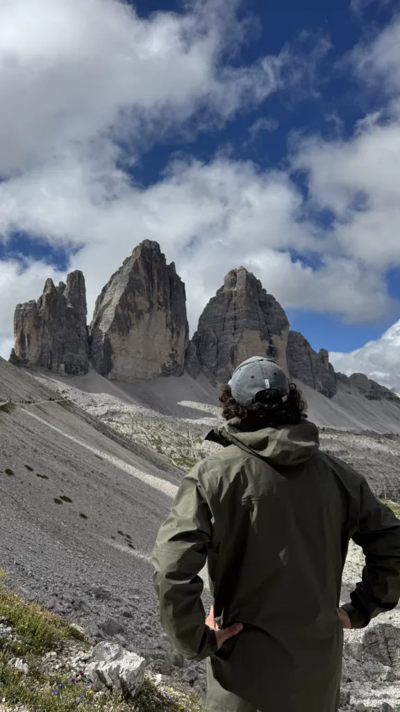 Arthur in front of Tre cime
