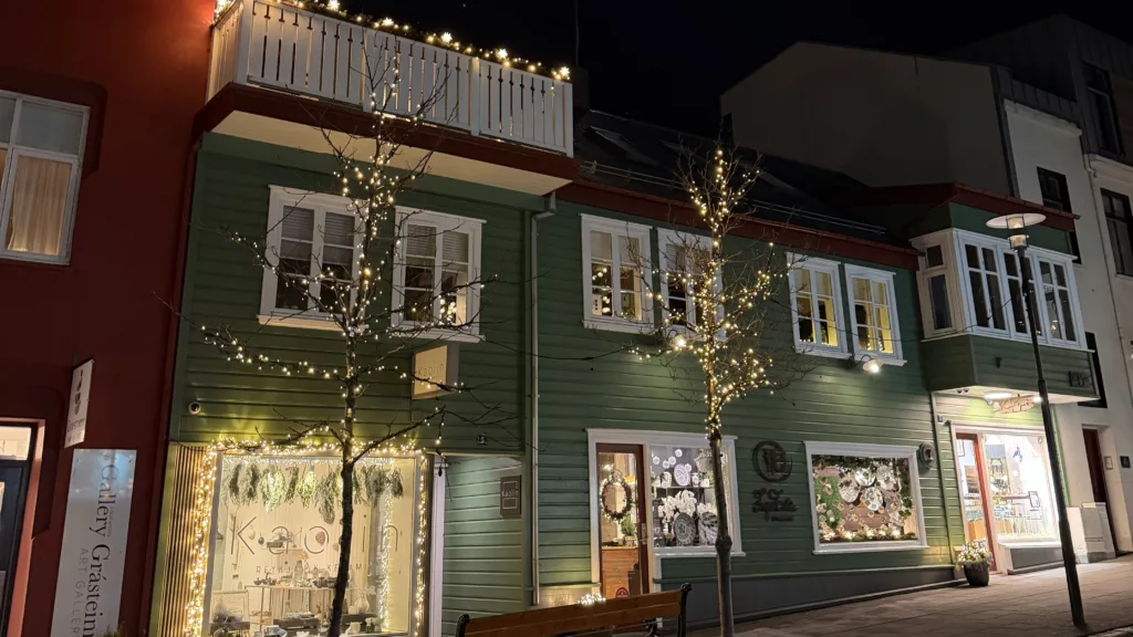Rejkiavik street at night 