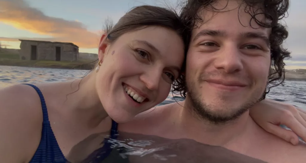 Arthur and catu at the secret lagoon