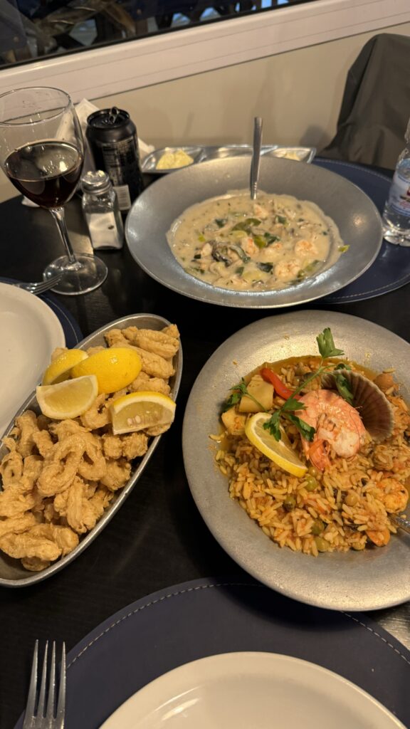 Different dishes from Nautico Bistro de Mar in Puerto Madryn